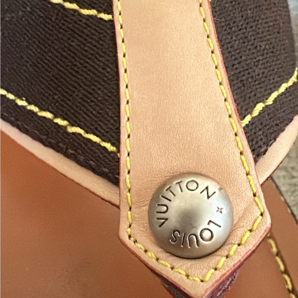 Authentic Louis Vuitton Riveted Thong Sandals - Picture 2 of 7